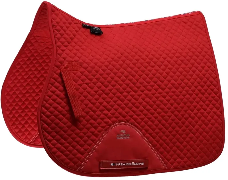 Zadeldek voor paarden in effen katoen Premier Equine Pony de Premier Equine en Rouge – photo produit