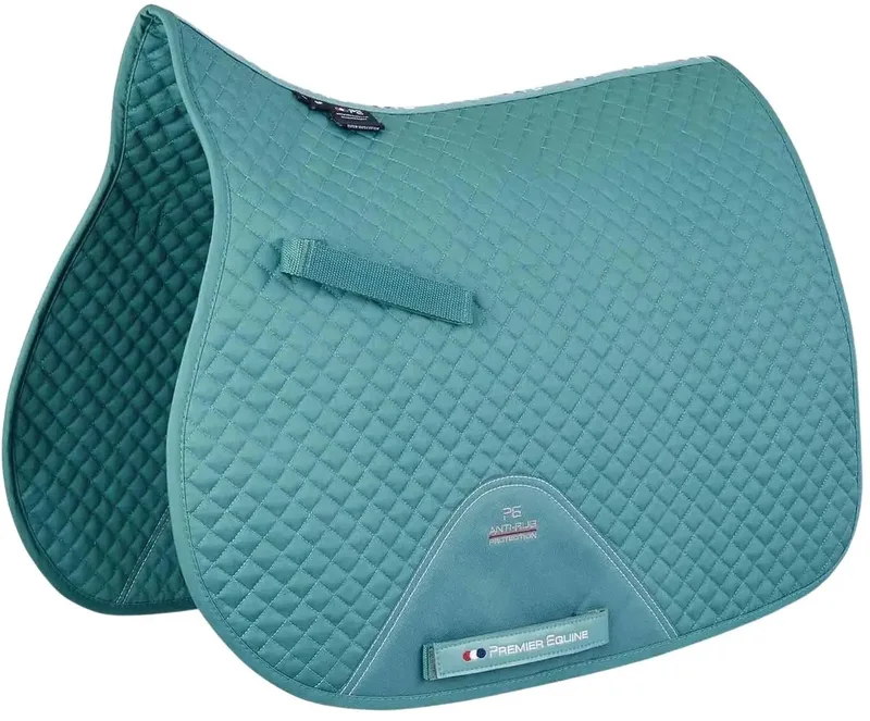 Zadeldek voor paarden in effen katoen Premier Equine Pony de Premier Equine en Turquoise – photo produit