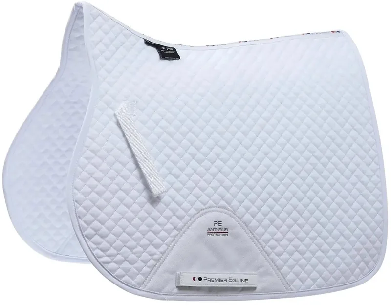 Zadeldek voor paarden in effen katoen Premier Equine Pony by Premier Equine in White – product photo