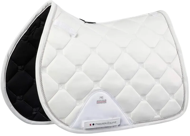 Zadeldek voor paarden Premier Equine Saltare Close Contact de Premier Equine en Blanc – photo produit