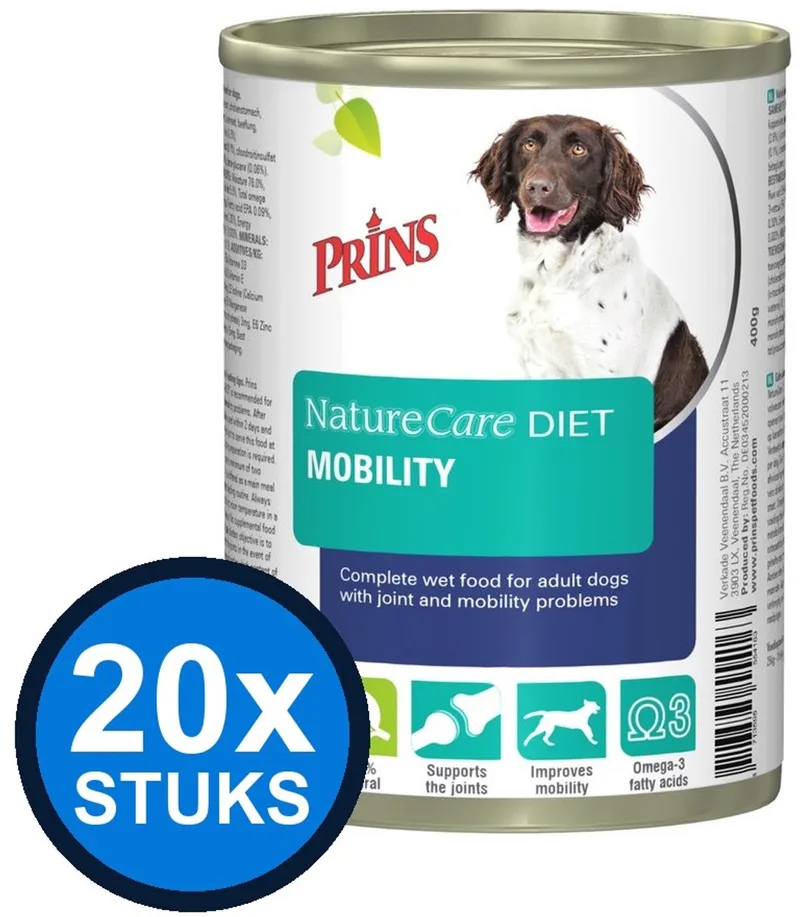 20x Prins - NatureCare dog dieet mobility 400gr - Hondenvoer - 400 g de Prins – photo produit