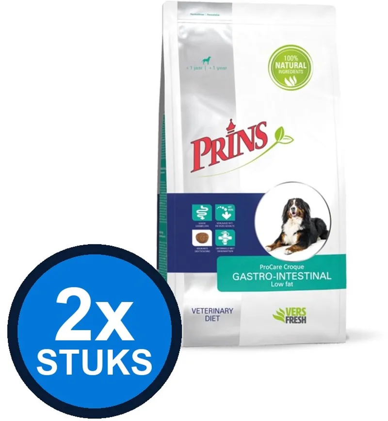 2x Prins - ProCare dieet croque gastro-intestinal low fat 3kg - Hondenvoer - 3 kg de Prins – photo produit