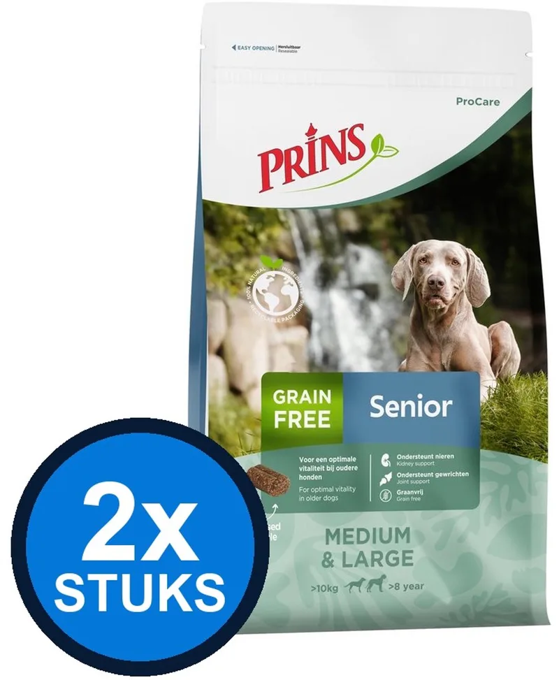 2x Prins - ProCare grainfree senior 3kg - Hondenvoer - 3 kg de Prins – photo produit