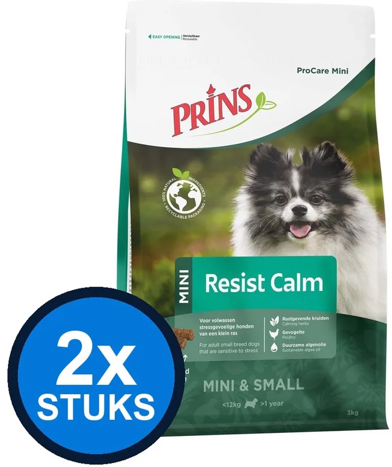 2x Prins - ProCare mini resist calm 3kg - Hondenvoer - 3 kg de Prins – photo produit