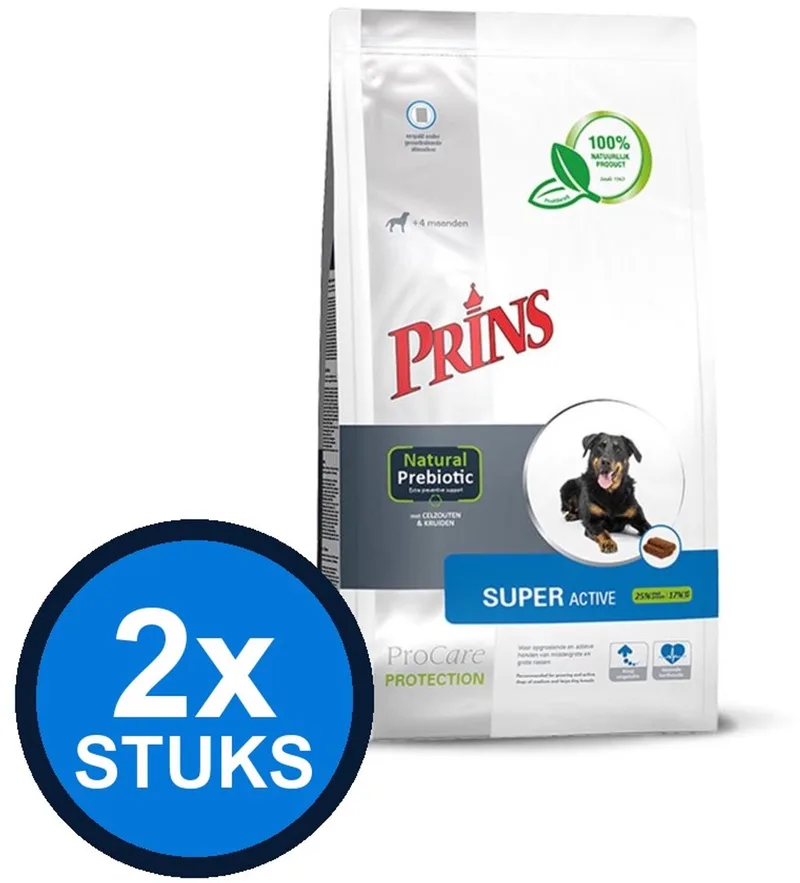 2x Prins - ProCare protection super active 3kg - Hondenvoer - 3 kg von Prins – Produktfoto