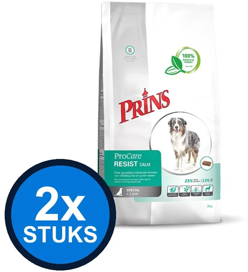 2x Prins - ProCare resist calm 3kg - Hondenvoer - 3 kg von Prins – Produktfoto