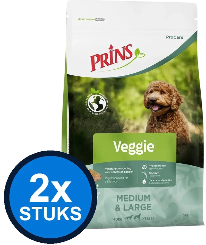2x Prins - ProCare veggie 3kg - Hondenvoer - 3 kg von Prins – Produktfoto