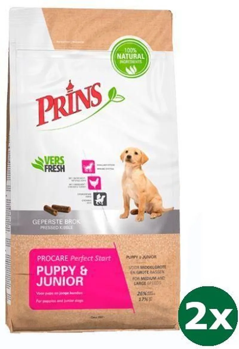 2x01_3 kg Prins procare puppy/junior hondenvoer von Prins – Produktfoto