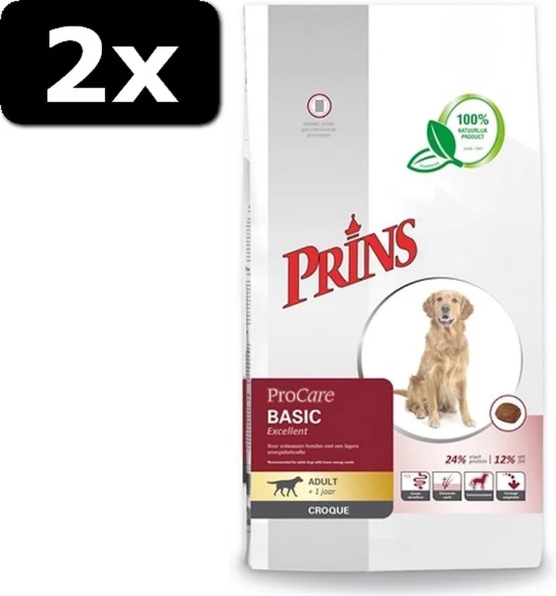 2x10 kg Prins procare croque basic excellent hondenvoer von Prins – Produktfoto