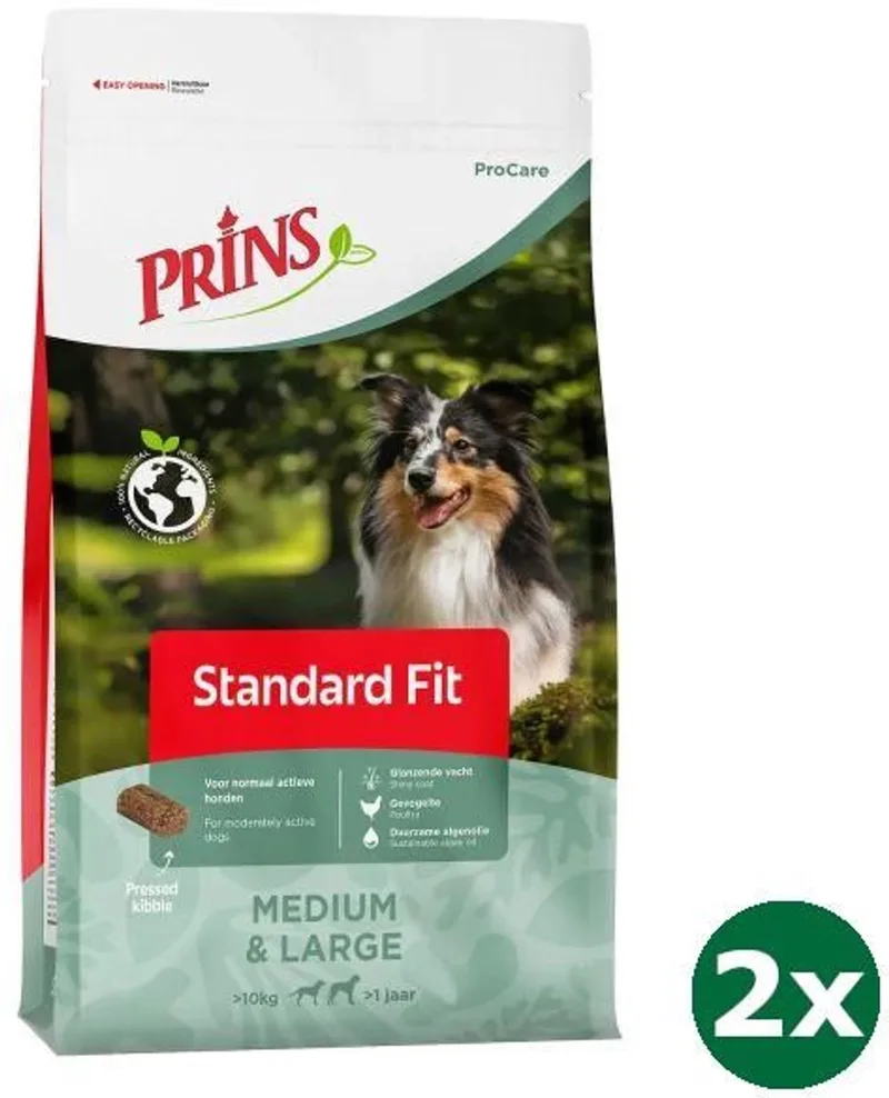 2x20 kg Prins procare standaard-fit hondenvoer by Prins – product photo