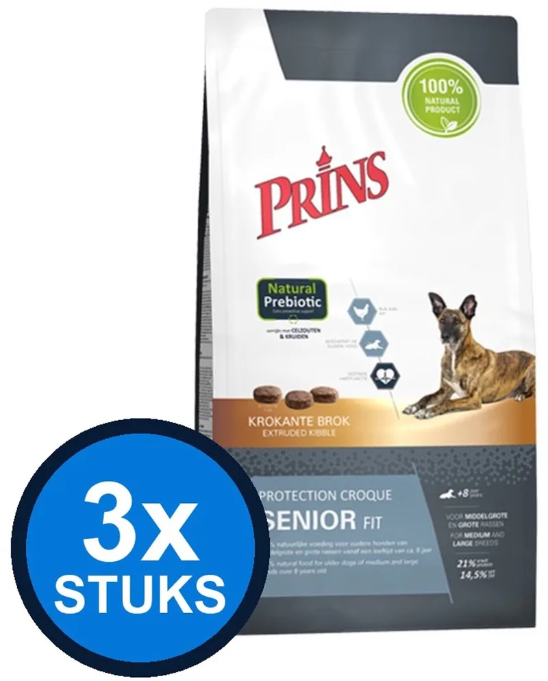 3x Prins - Protection croque senior fit 2kg - Hondenvoer - 2 kg de Prins – photo produit