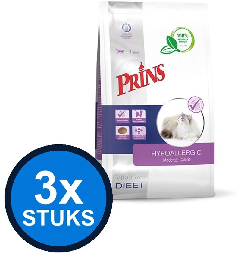 3x Prins - VitalCare dieet moderate calorie hypo 1,5kg - Kattenvoer - 1.5 kg von Prins – Produktfoto