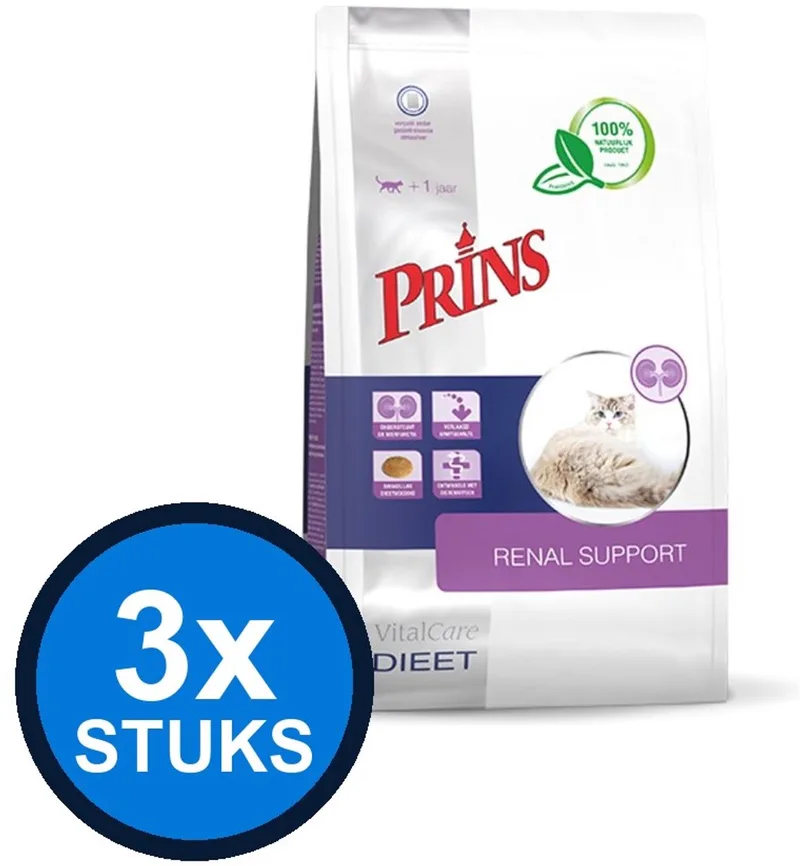 3x Prins - VitalCare dieet renal + liver support 1,5kg - Kattenvoer - 1.5 kg von Prins – Produktfoto