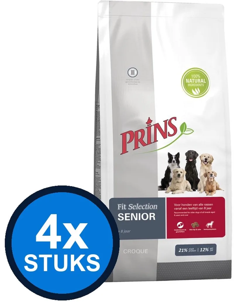 4x Prins - Fit Selection dog senior 2kg - Hondenvoer - 2 kg von Prins – Produktfoto
