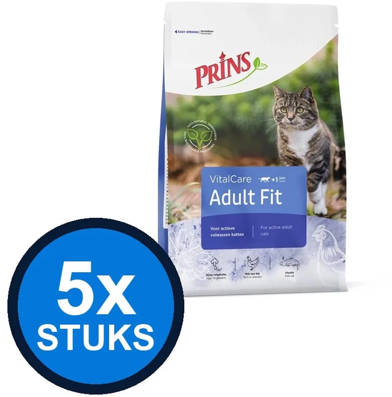5x Prins - VitalCare adult fit 1,5kg - Kattenvoer - 1.5 kg by Prins – product photo