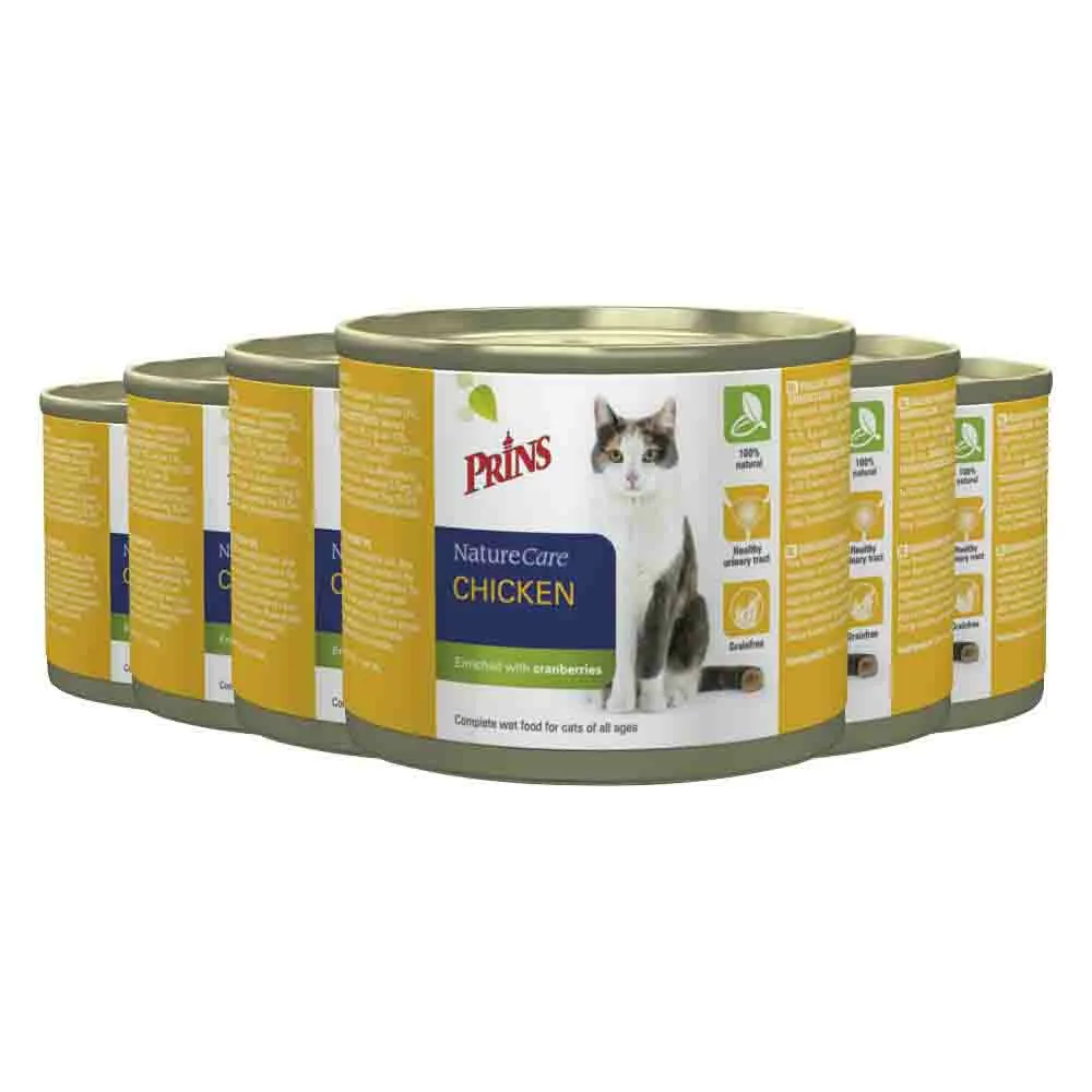 6x Prins NatureCare Kattenvoer Nat Kip 200 gr van Prins – productfoto