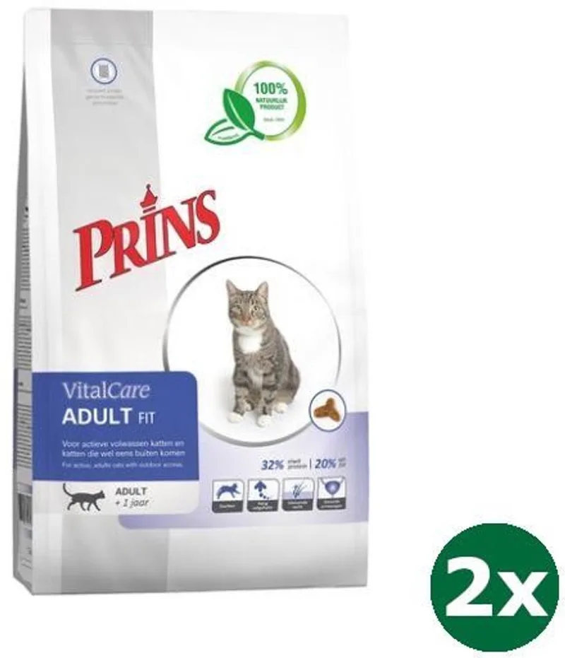cat vital care adult fit kattenvoer 2x 10 kg von Prins – Produktfoto