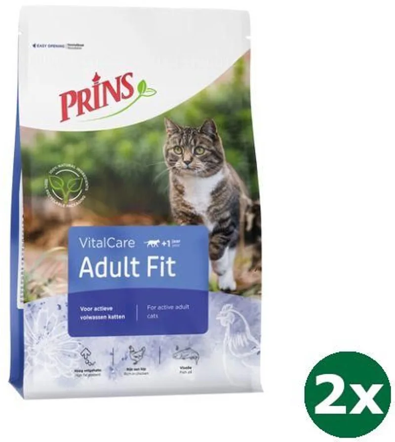 cat vital care adult fit kattenvoer 2x 4 kg by Prins – product photo