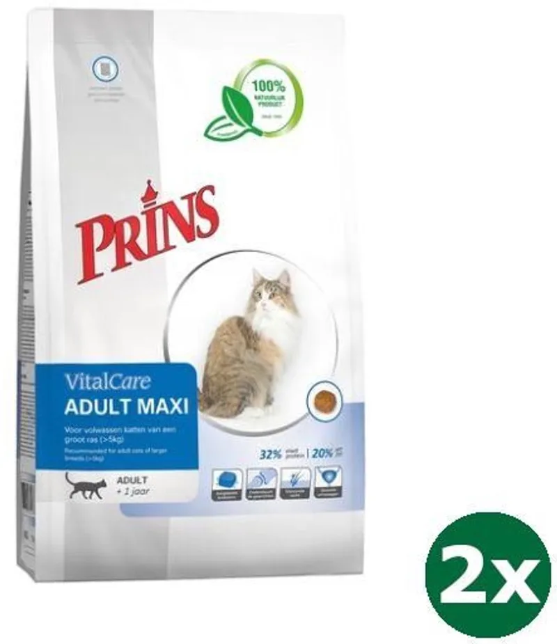 cat vital care adult maxi kattenvoer 2x 10 kg von Prins – Produktfoto