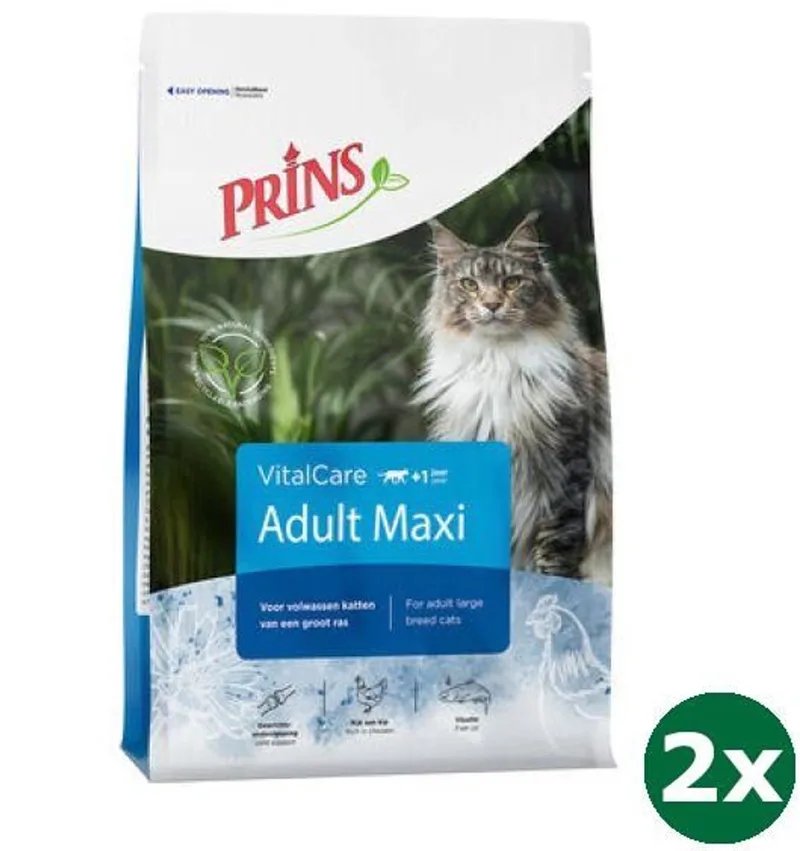 cat vital care adult maxi kattenvoer 2x 4 kg by Prins – product photo