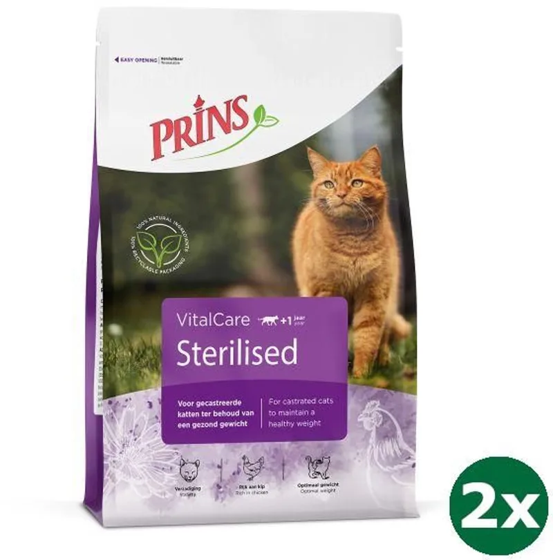 cat vital care adult sterilised kattenvoer 2x 4 kg von Prins – Produktfoto