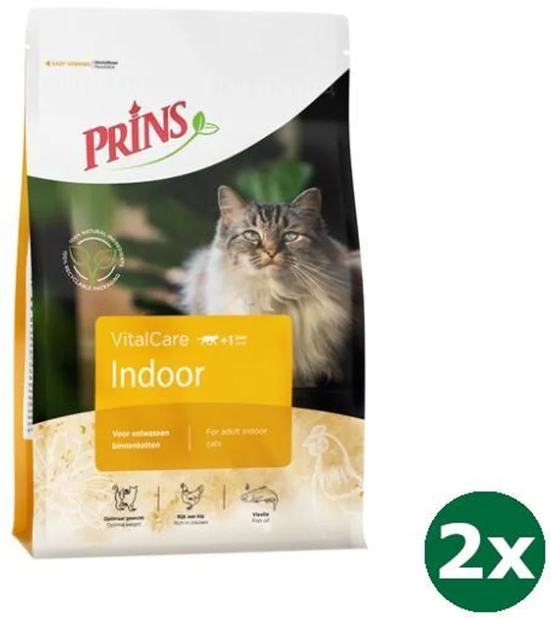 cat vital care indoor kattenvoer 2x 4 kg by Prins – product photo