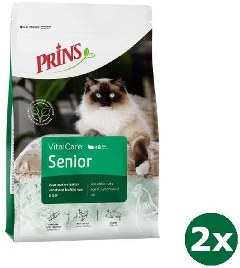 cat vital care senior kattenvoer 2x 4 kg de Prins – photo produit