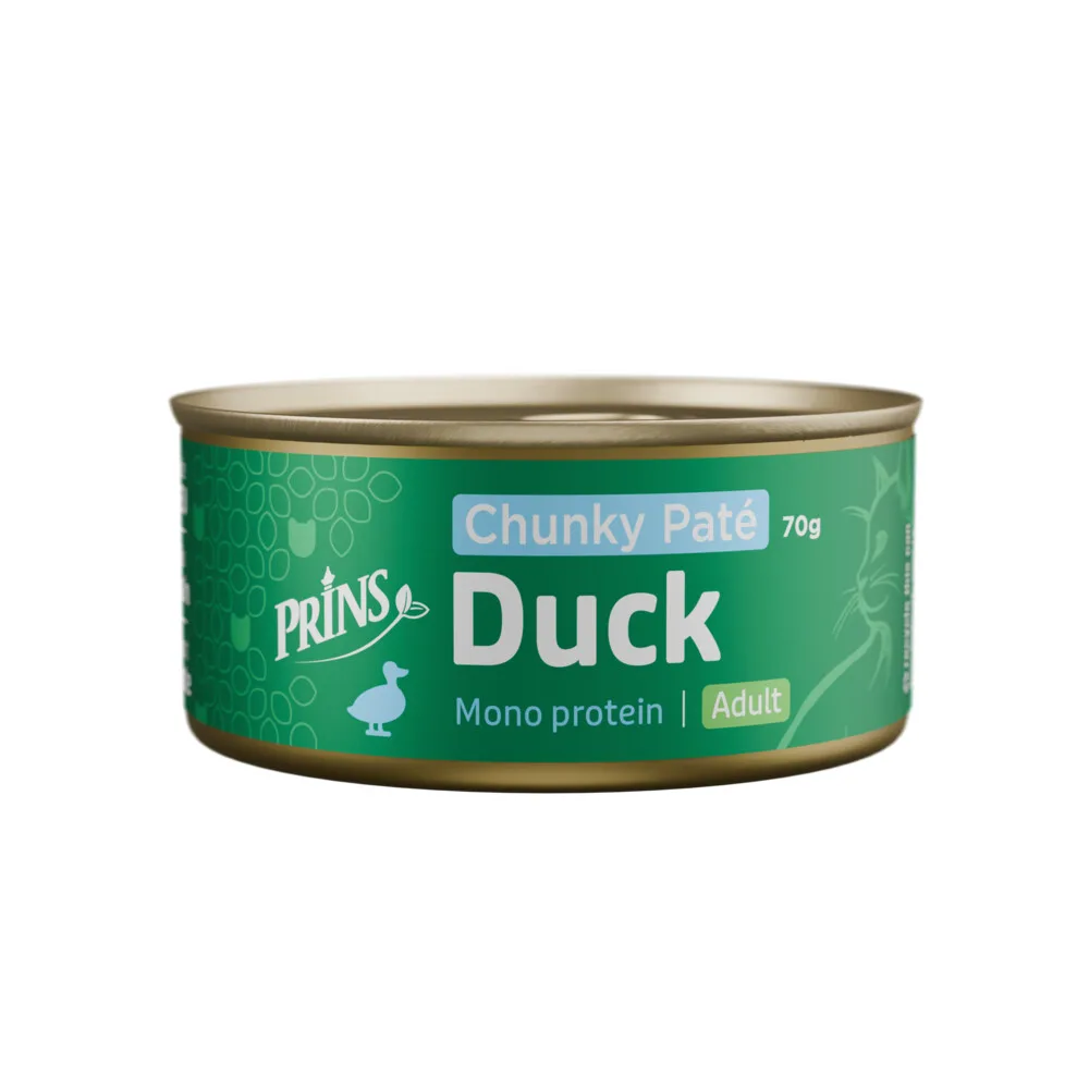 Chunky Paté Kattenvoer Nat Eend 70 gr van Prins – productfoto