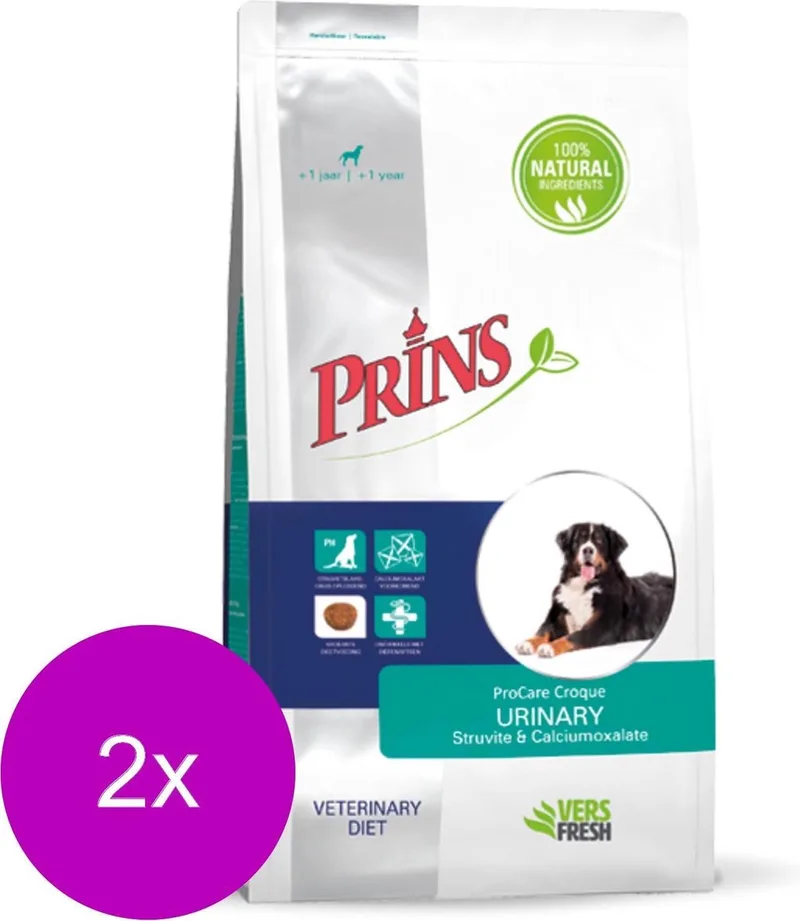 Croque Diet Urinary<br /><br /> Rund&Varken - Hondenvoer - 2 x 3 kg de Prins – photo produit