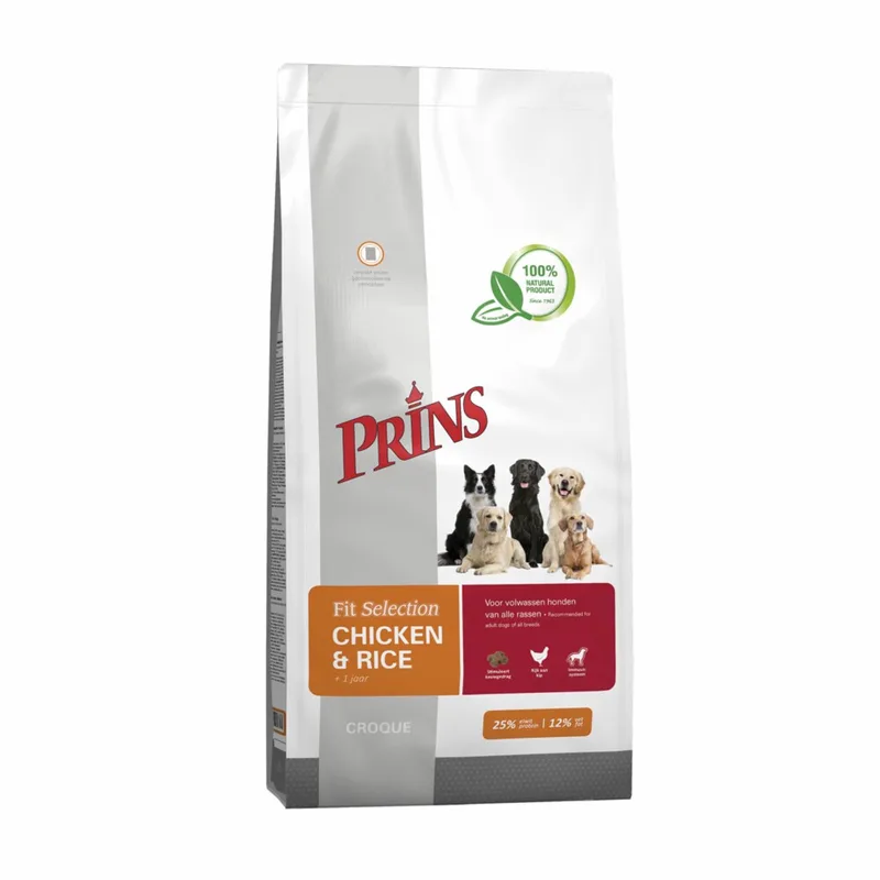 Fit Selection - Kip & Rijst - Hondenvoer - 2 x 2kg by Prins – product photo