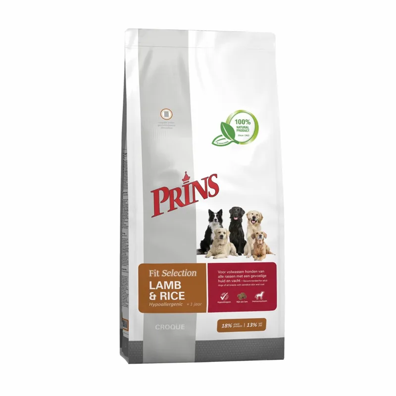 Fit Selection - Lam & Rijst - Hondenvoer - 2 x 2kg de Prins – photo produit