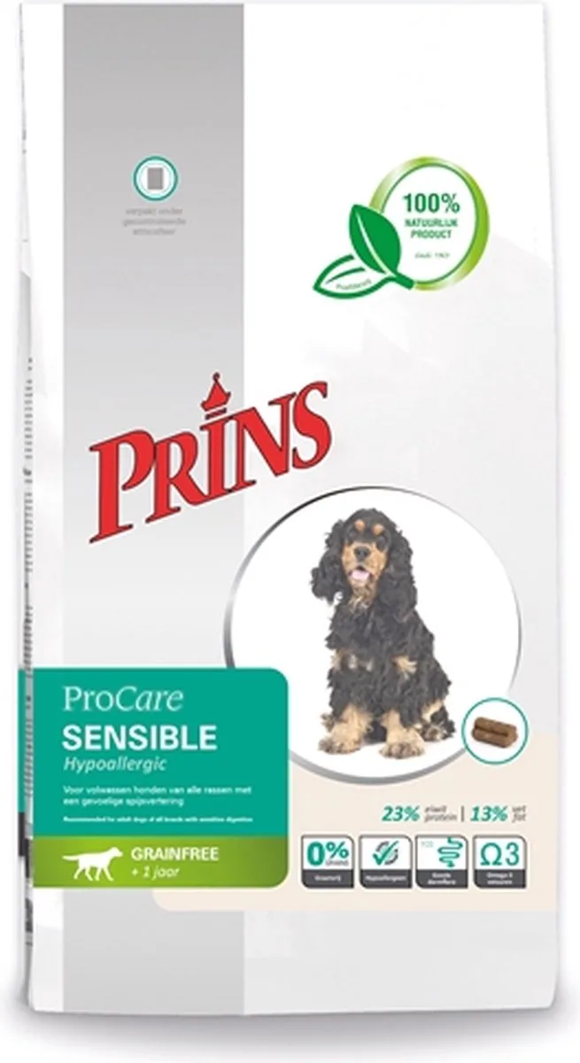 Grainfree Sensible Hypoallergic 12 kg - Hond van Prins – productfoto