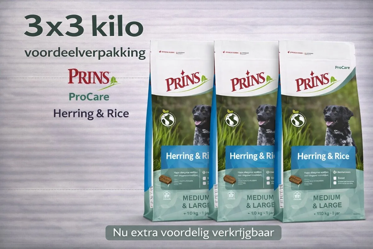 Herring & Rice - 3x 3kg Voordeelverpakking by Prins – product photo