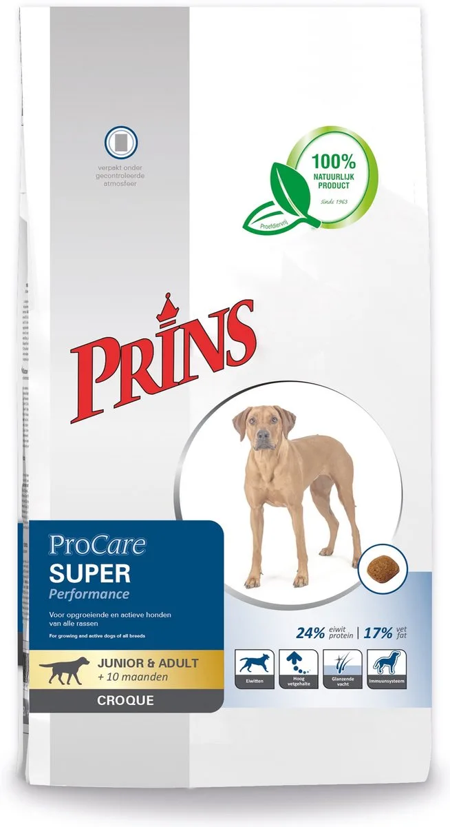 Hondenvoer Prins ProCare - Super Performance Actieve Honden - 10kg, Met Lecithine by Prins – product photo