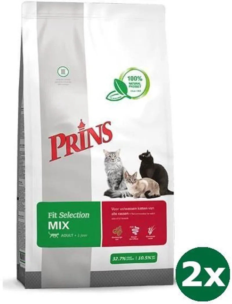 kattenvoeding mix kattenvoer 2x 10 kg de Prins – photo produit