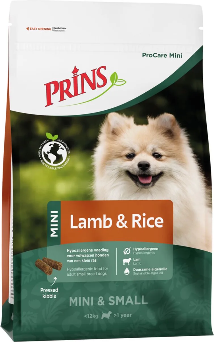 Mini Lamb&Rice 15 kg de Prins – photo produit