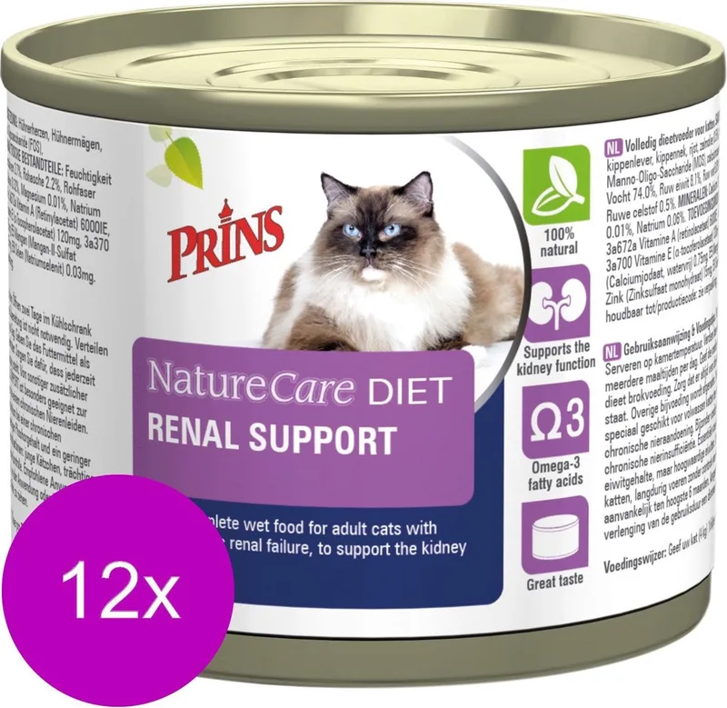 Naturecare Diet Cat Renal Support - Kattenvoer - 12 x 200 g von Prins – Produktfoto