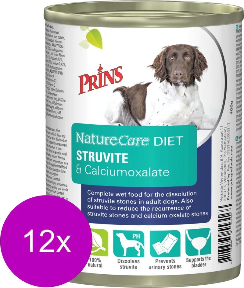 Naturecare Diet Dog Struvite - Hondenvoer - 12 x 400 g by Prins – product photo