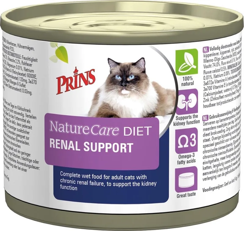 NatureCare Diet Renal Support - Kat - Volledig natvoer - 3 x 200 gr by Prins – product photo