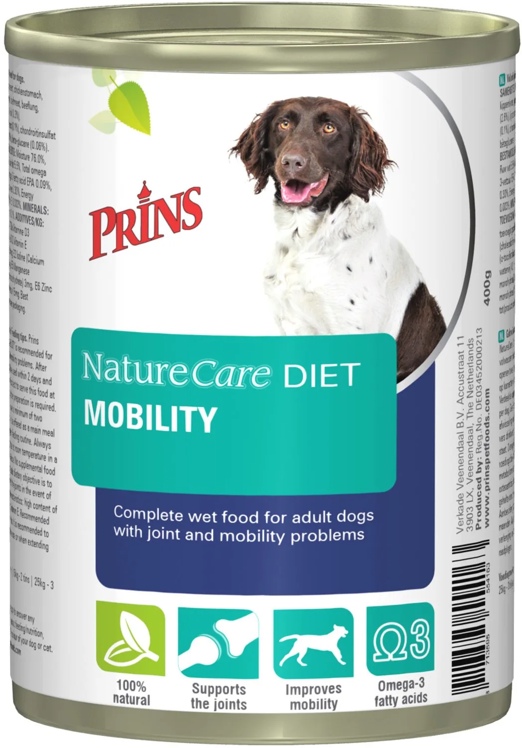 NatureCare Dog Diet Mobility 400gr de Prins – photo produit