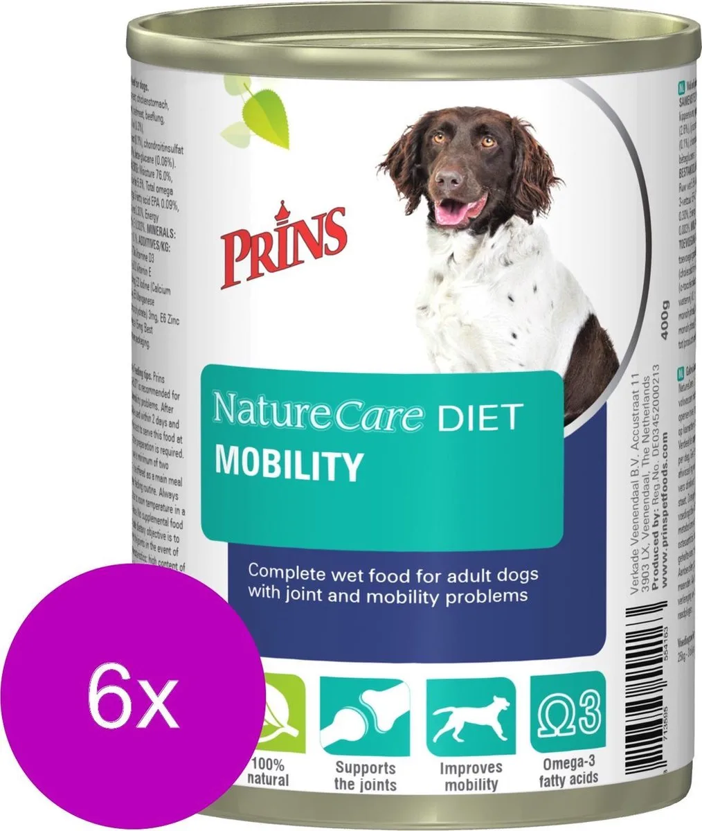 NatureCare Dog Diet Mobility 6x0,4kg de Prins – photo produit
