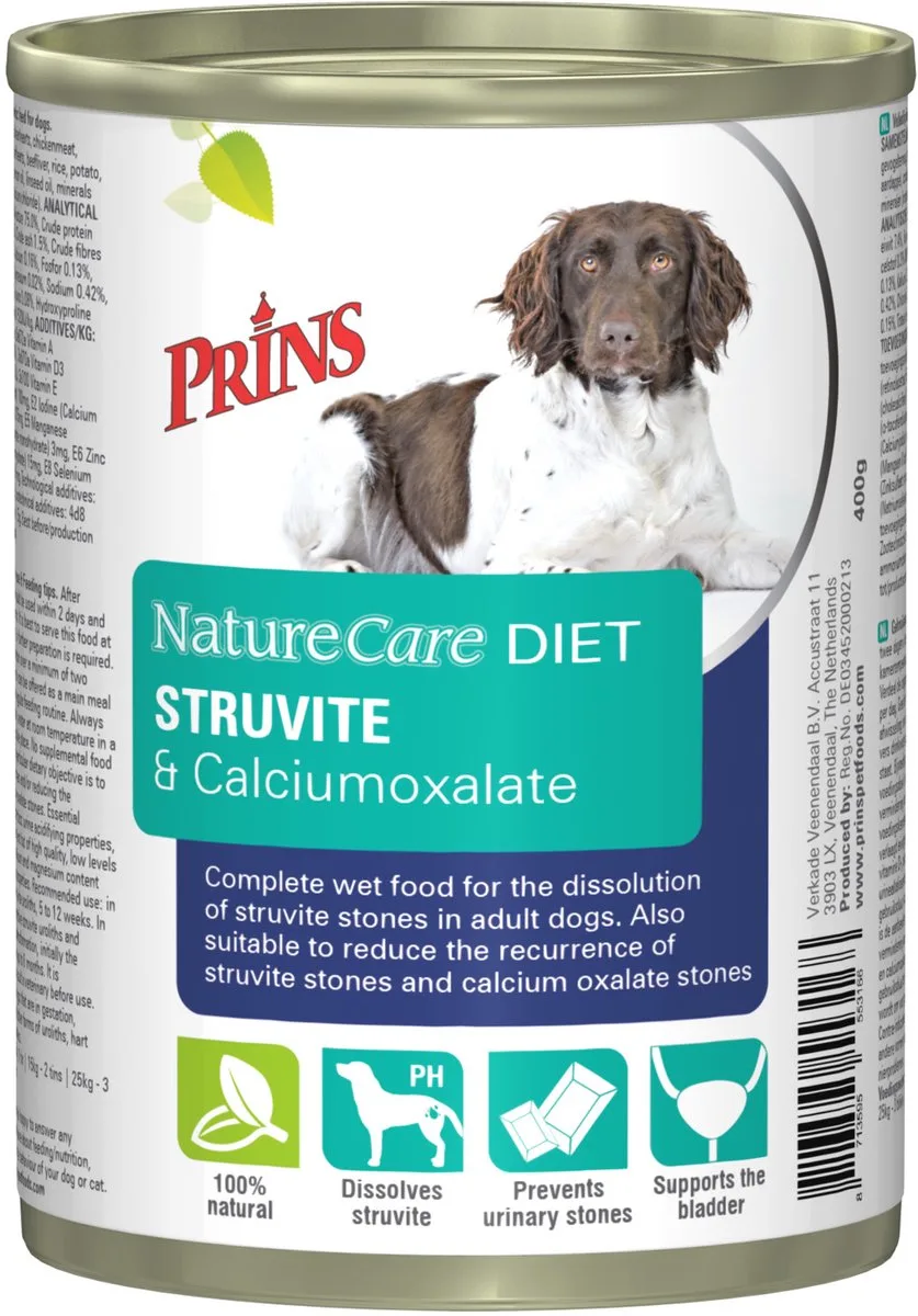 NatureCare Dog Diet Struvite&calciumoxalate 400gr de Prins – photo produit