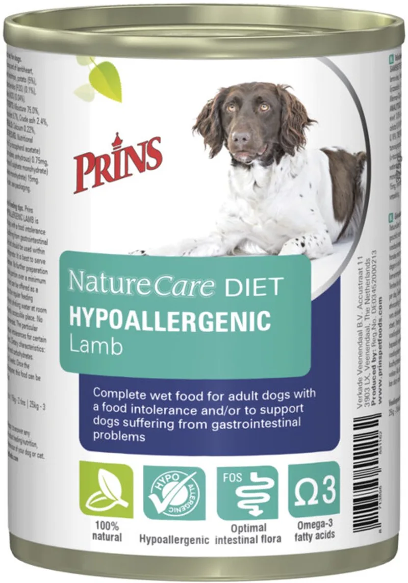 NatureCare Hypoallergeen - Hondenvoer Blik - Lam - 12 x 400g von Prins – Produktfoto