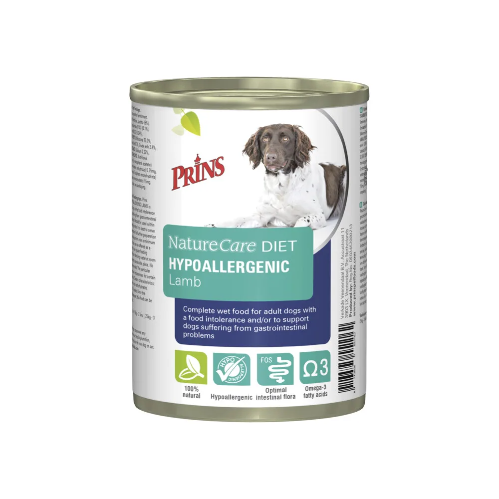 NatureCare Hypoallergeen Hondenvoer Blik Lam 400 gr fra Prins – produktbillede