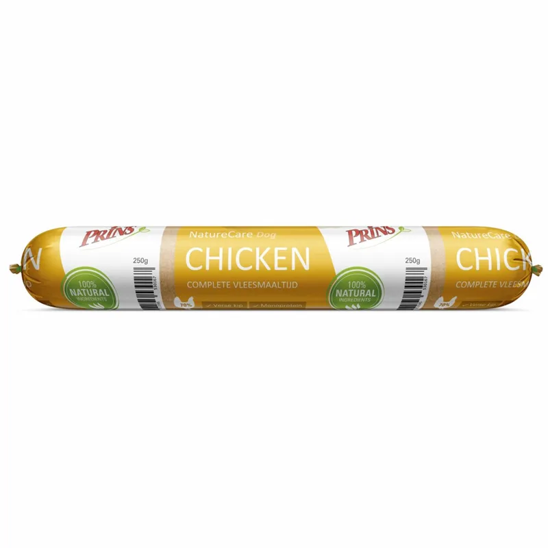 NatureCare Hypoallergeen - Hondenvoer - Worst Kip - 10 x 250g von Prins – Produktfoto