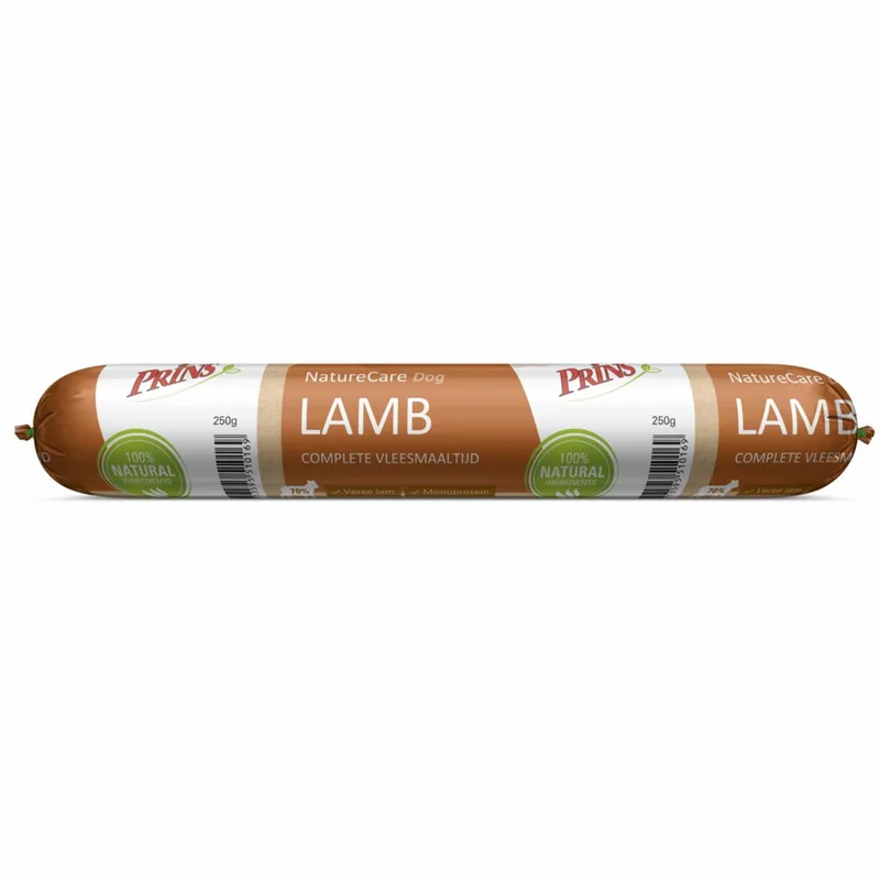 NatureCare Hypoallergeen - Hondenvoer - Worst Lam & Rijst - 10 x 250g de Prins – photo produit