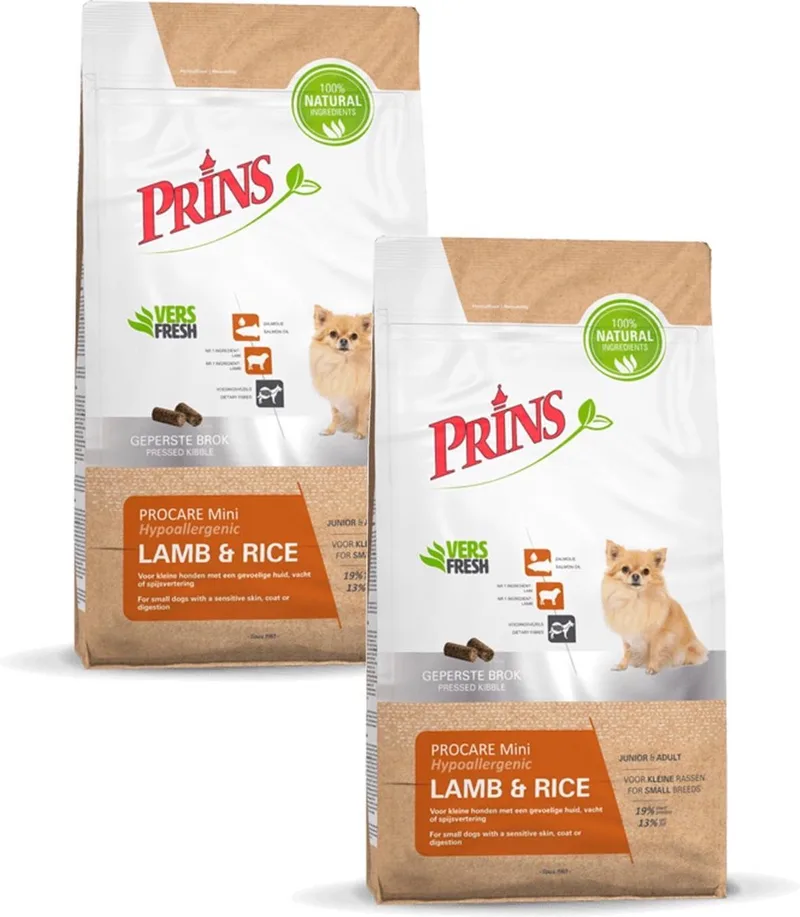 Procare Adult Mini - Hondenvoer - 2 x Lam Rijst 3 kg von Prins – Produktfoto