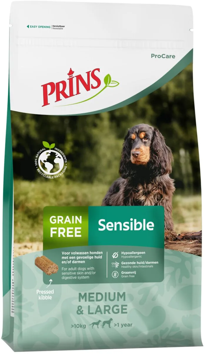 ProCare - Graanvrij Sensible Hypoallergic - Hondenvoer - 2 x 3kg von Prins – Produktfoto