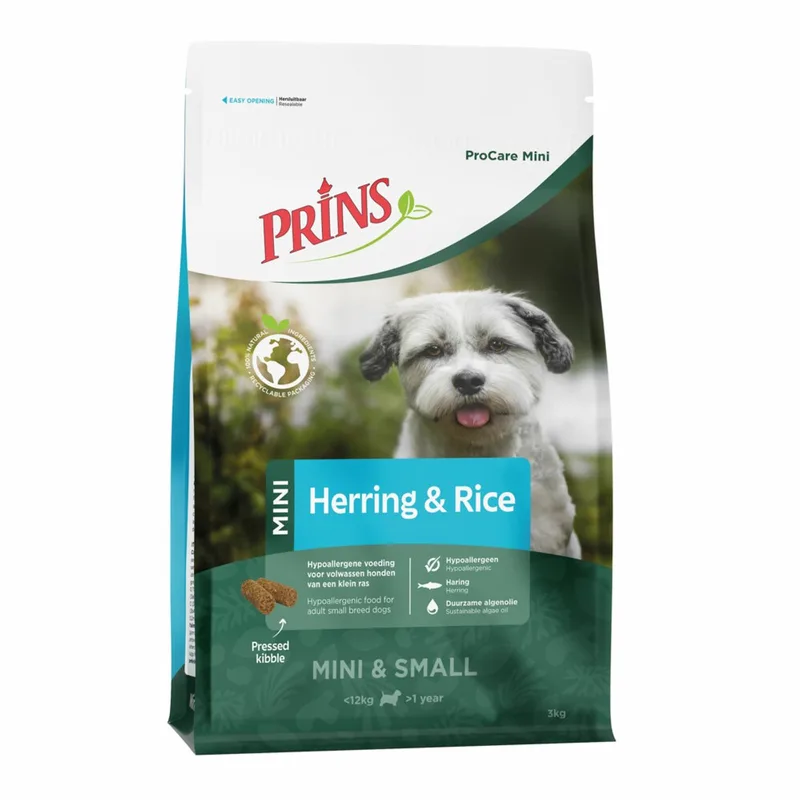 ProCare - Hypoallergeen Mini Haring & Rijst - Hondenvoer - 2 x 3kg von Prins – Produktfoto