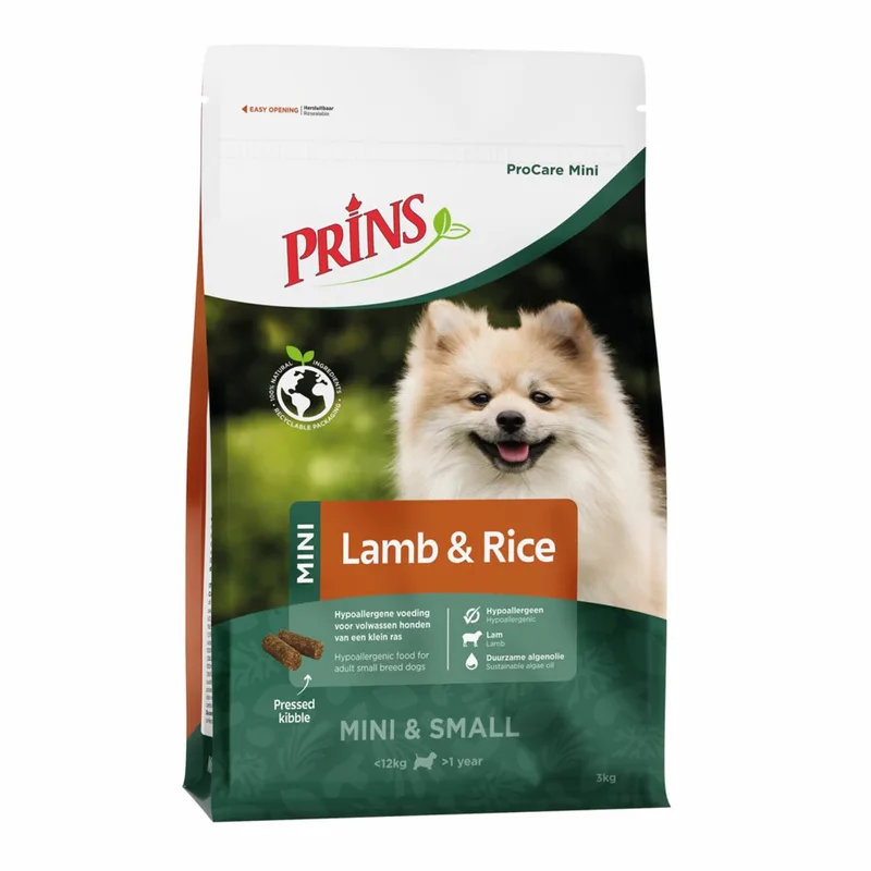ProCare - Hypoallergeen Mini Lam & Rijst - Hondenvoer - 3 x 3kg by Prins – product photo